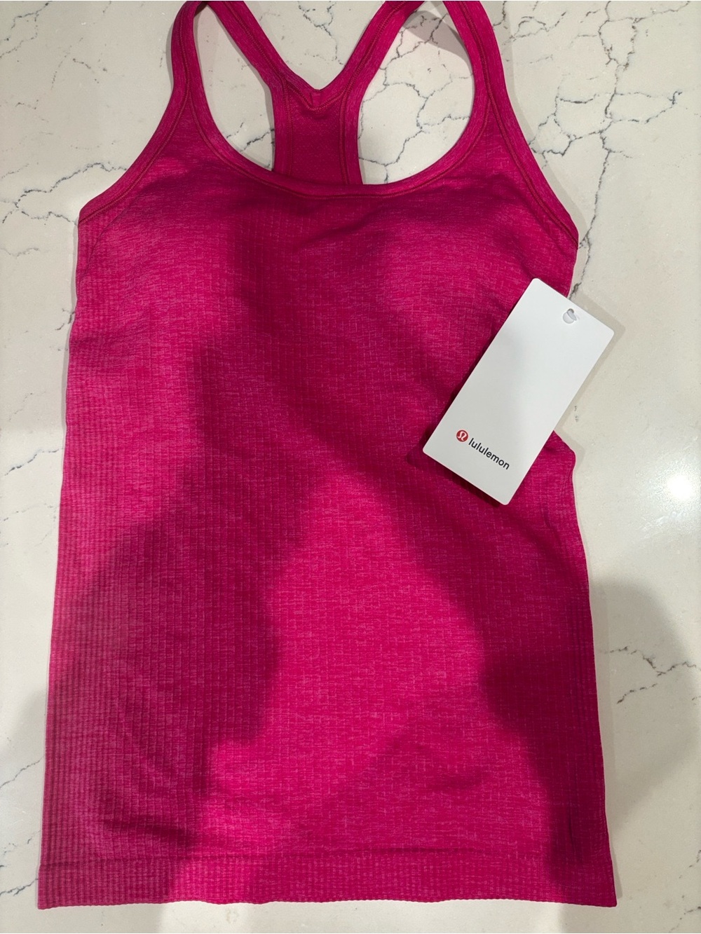 lululemon Ebb to Street Slim Fit Racerback Tank in Pink Flare Sz 6 NWT